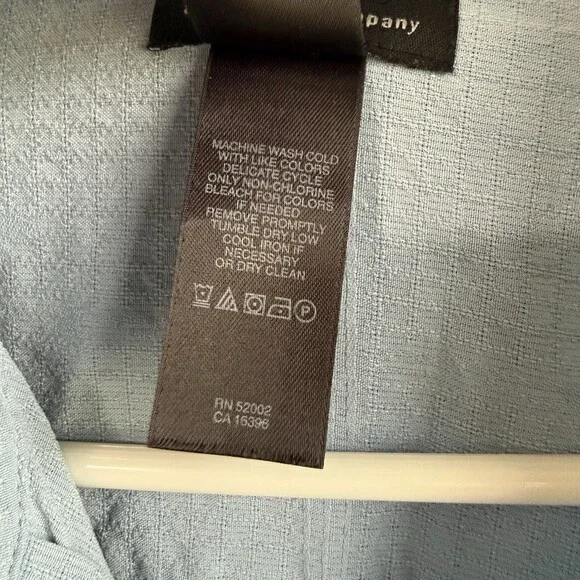 Axcess 100% Silk Shirt Mens Large Blue Stripe Short Sleeve Button Up - Picture 5 of 10